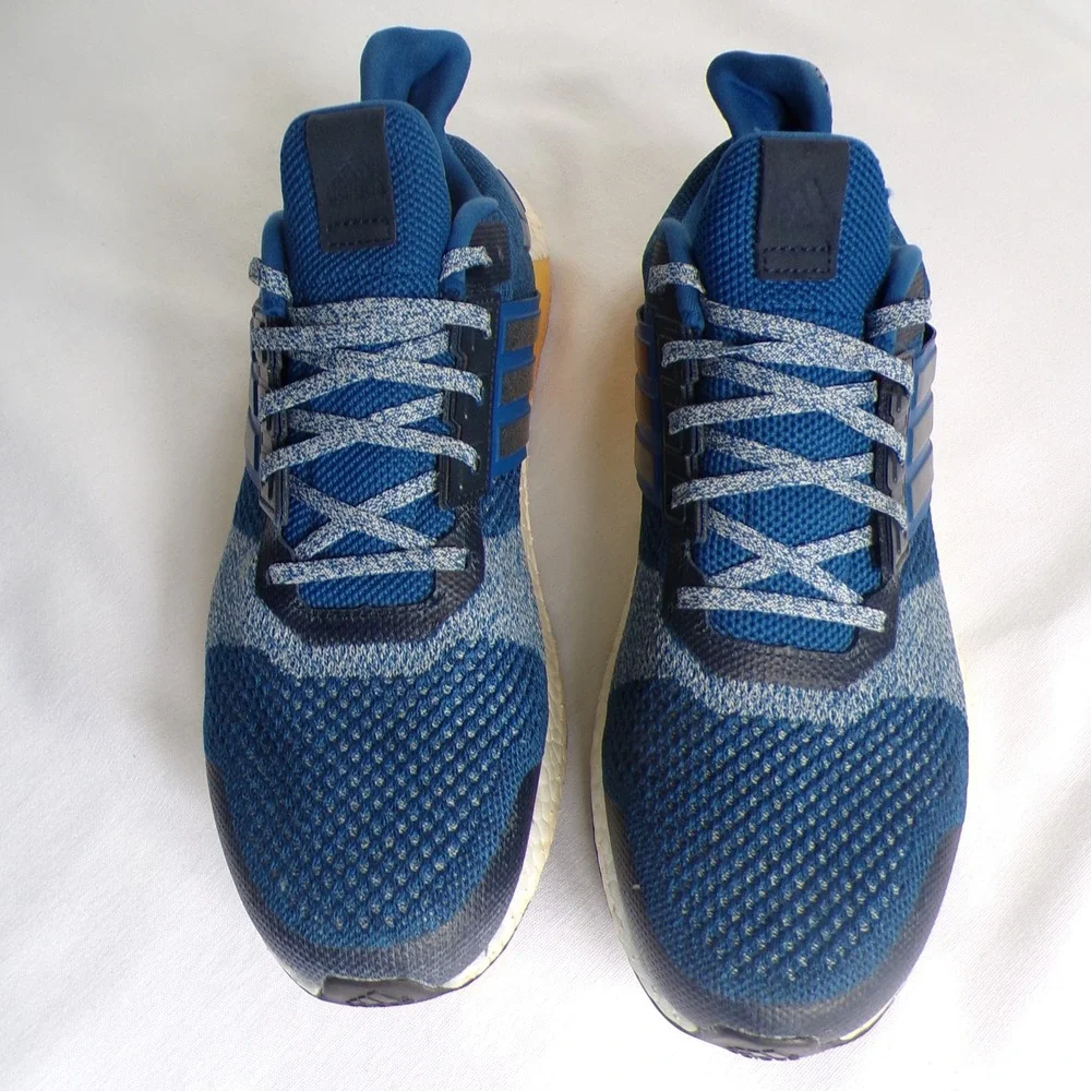 Adidas UltraBoost ST Collegiate Navy Blue Yellow Running Shoes AF6516 Mens 11